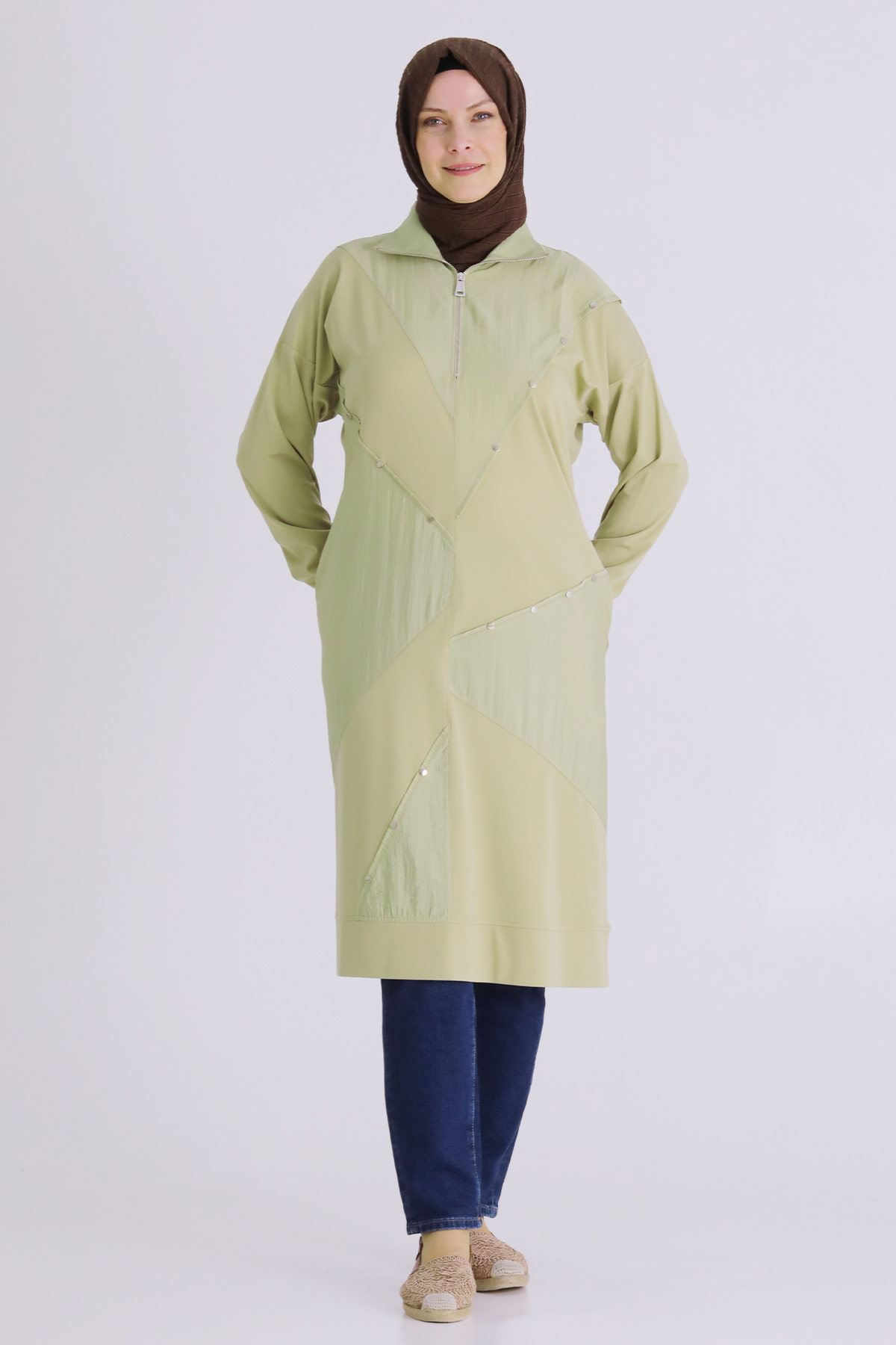 Büyük Beden Tesettür Tunik 20134 Ihlamur