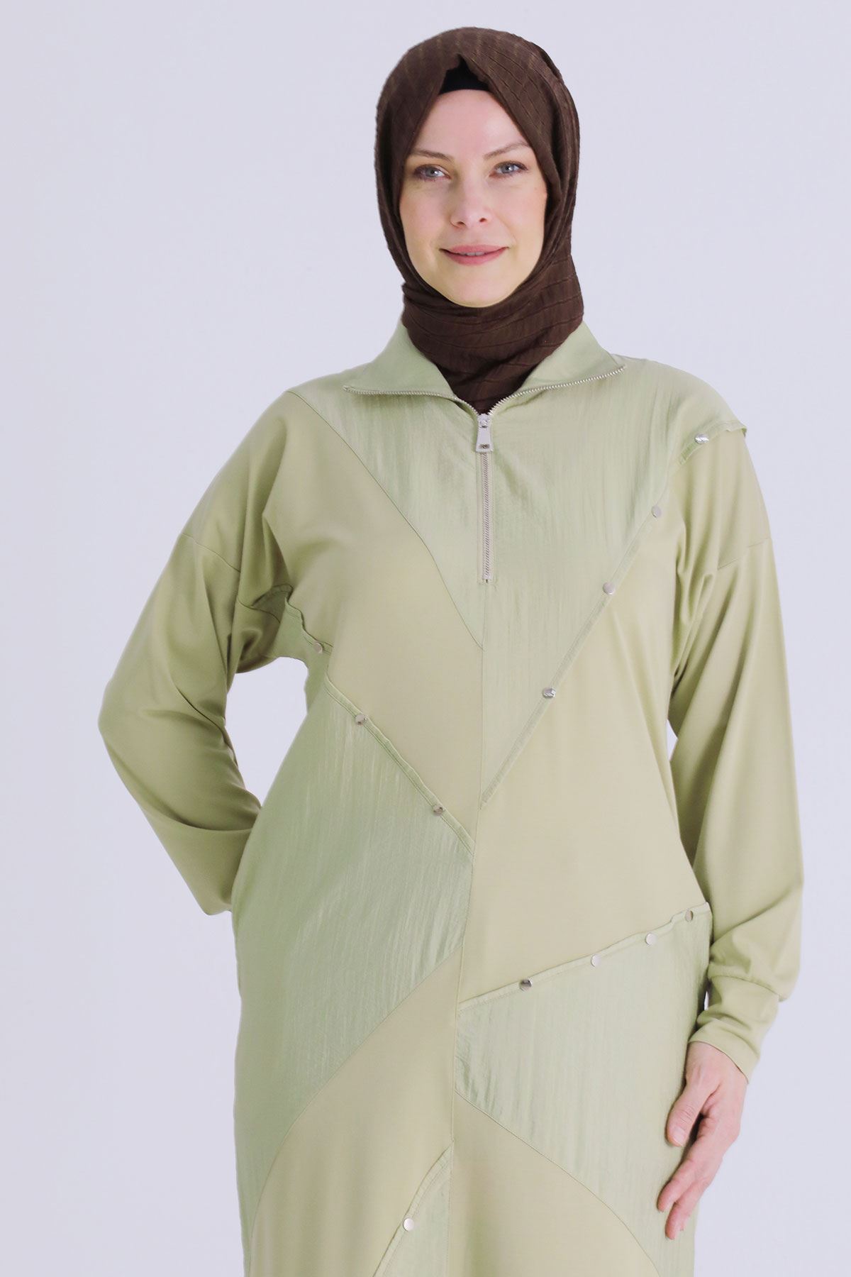 Büyük Beden Tesettür Tunik 20134 Ihlamur