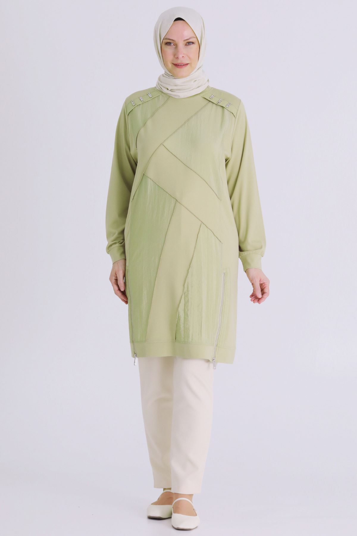 Büyük Beden Tesettür Tunik 20135 Ihlamur