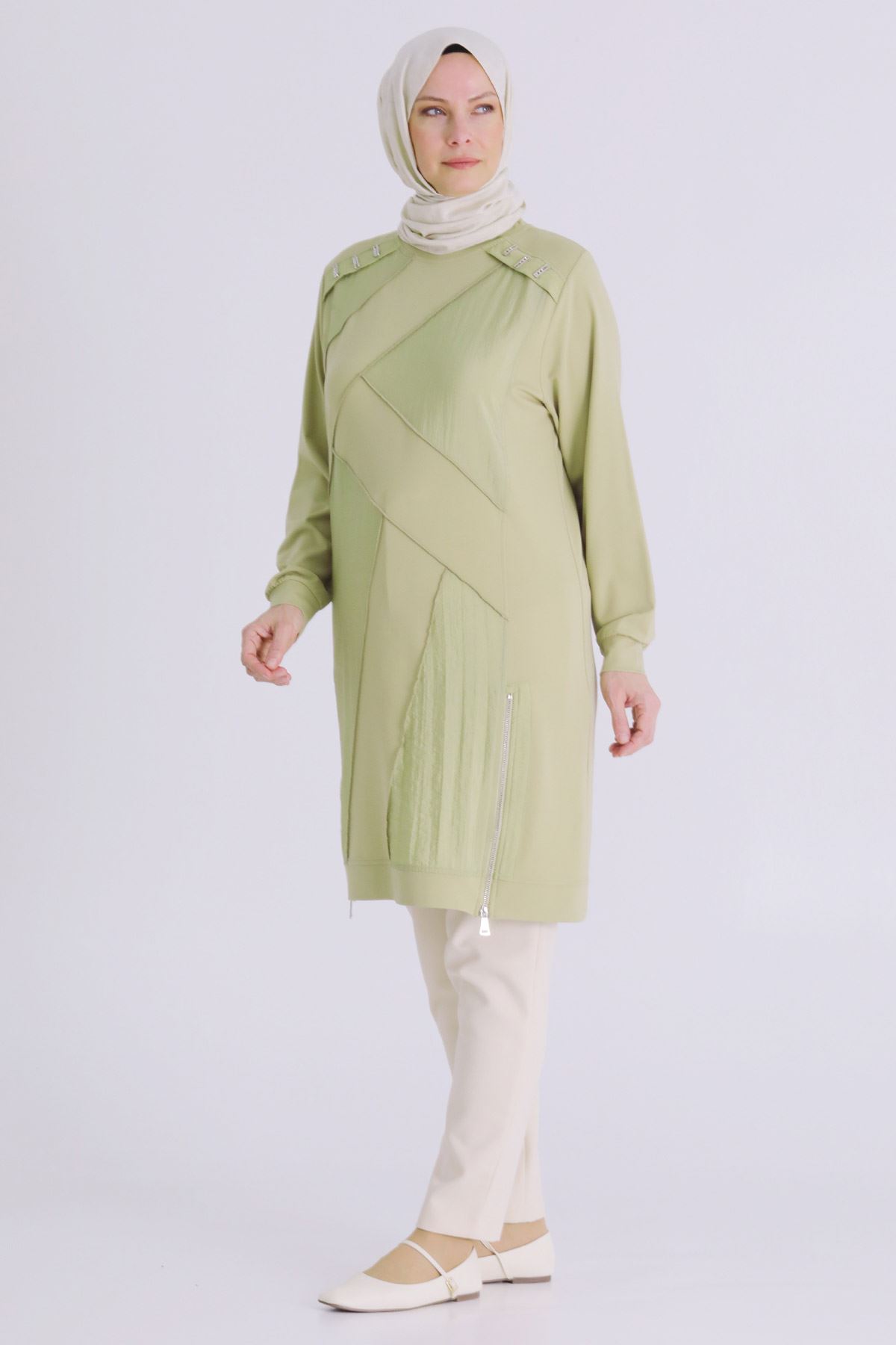 Büyük Beden Tesettür Tunik 20135 Ihlamur