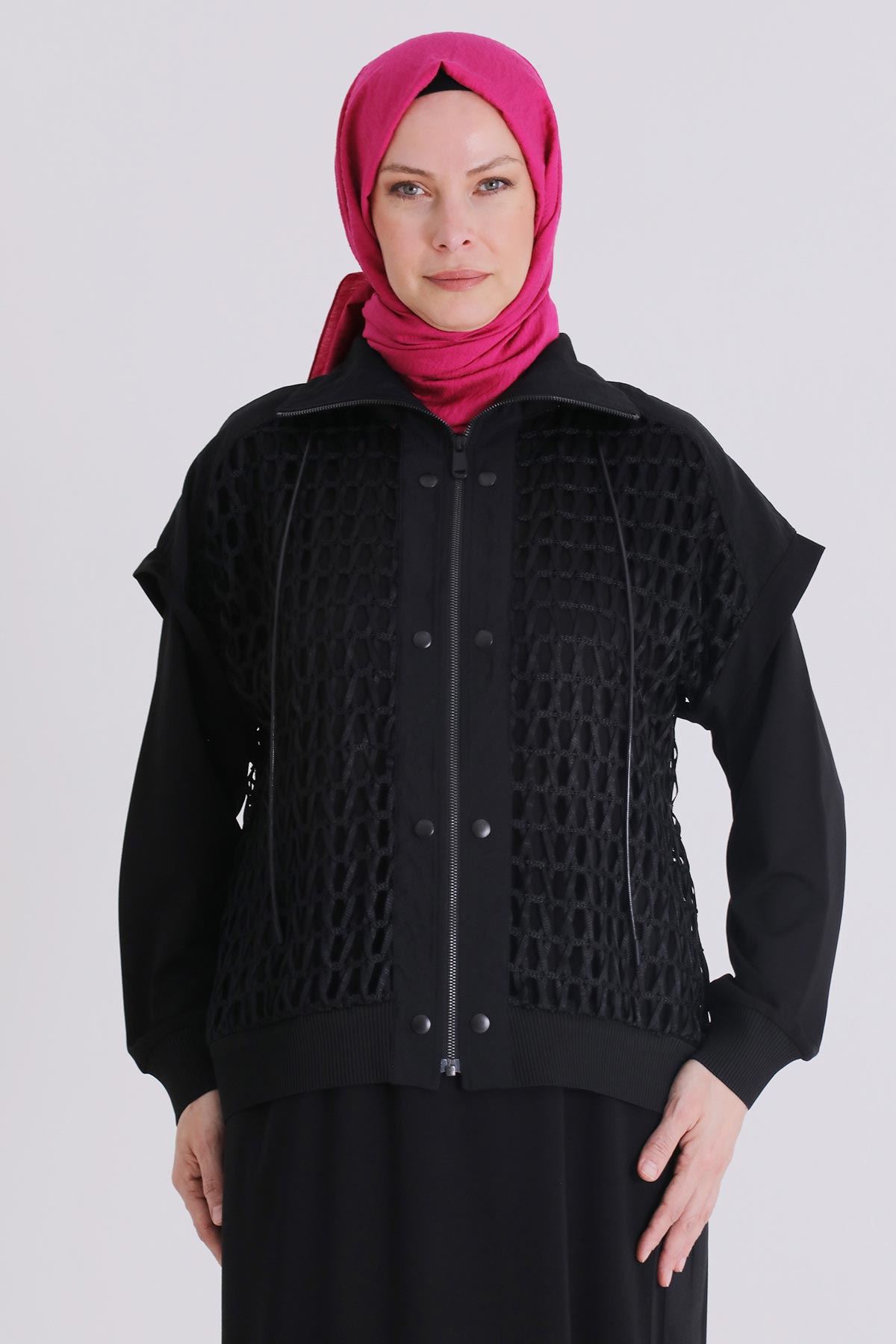 Büyük Beden Tesettür İkili Takım 40015 Siyah