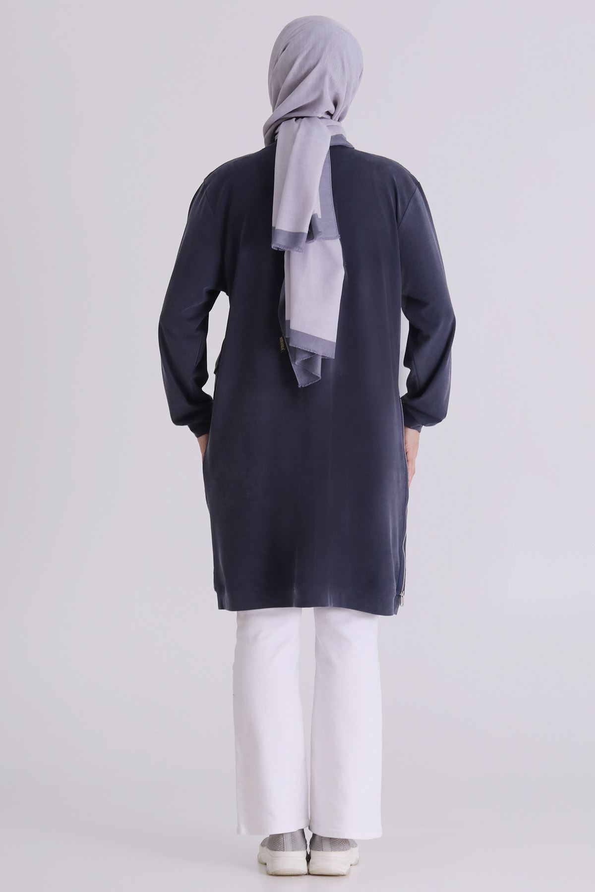 Büyük Beden Tesettür Tunik 20137 Lacivert