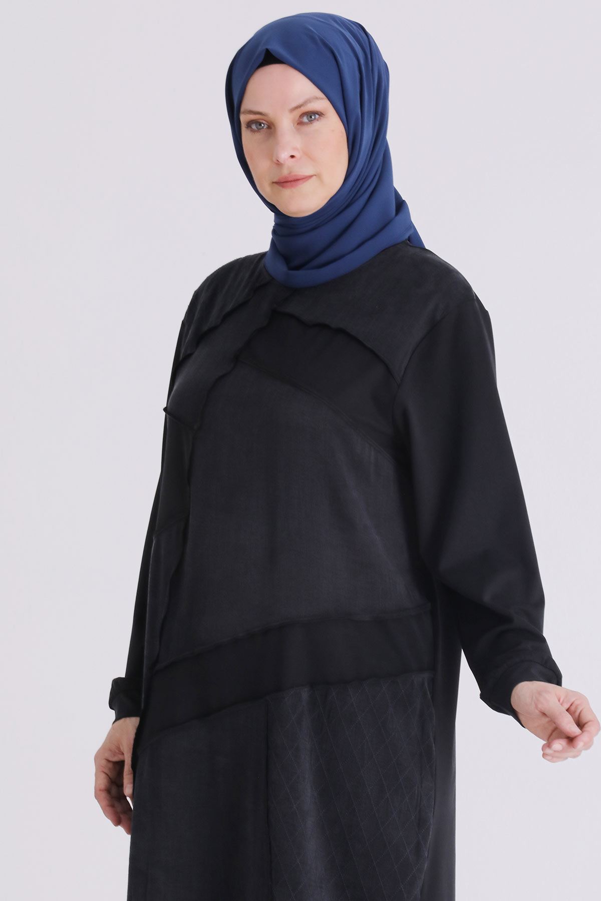 Büyük Beden Tesettür Tunik 20137 Siyah
