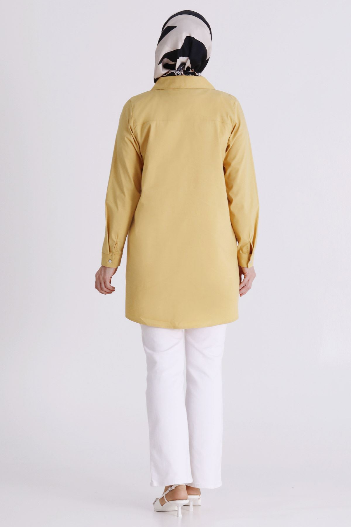 Büyük Beden Tesettür Tunik 2357 Safran