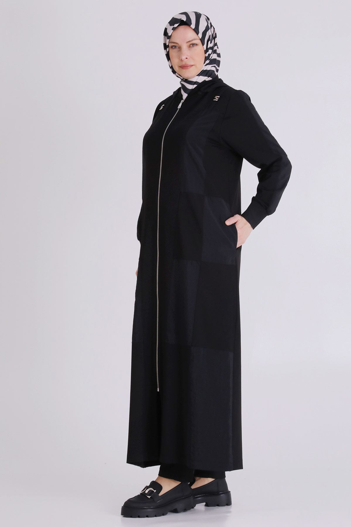 Büyük Beden Tesettür Ferace 28081 Siyah