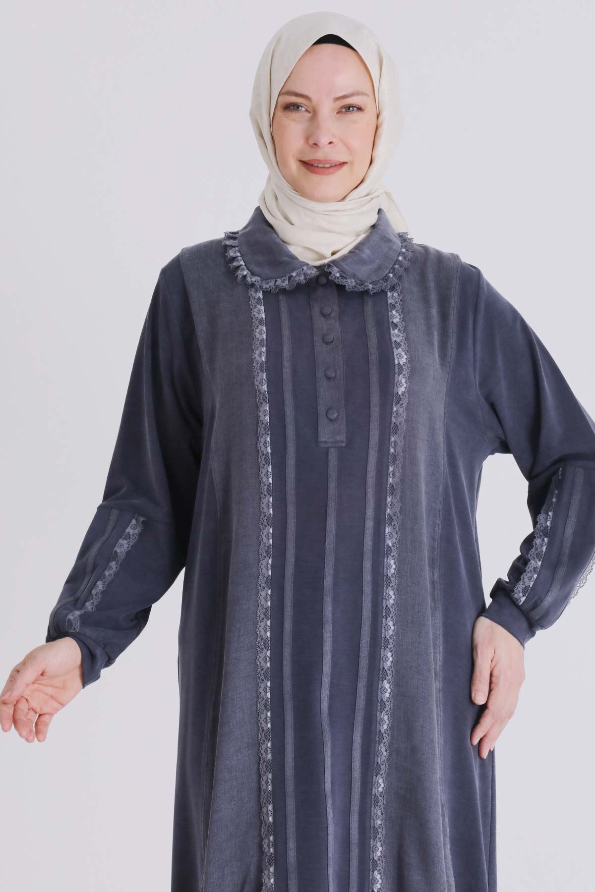 Büyük Beden Tesettür Tunik 20138 Lacivert