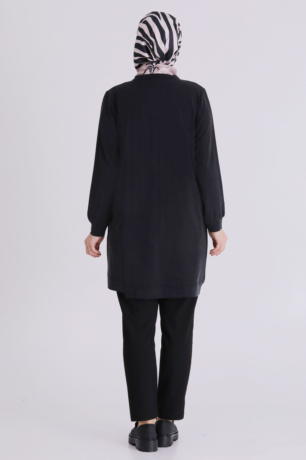 Büyük Beden Tesettür Tunik 20140 Siyah