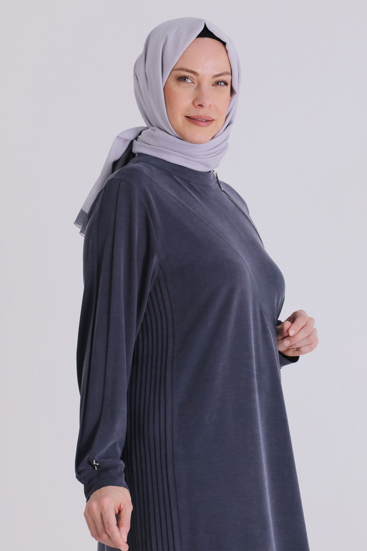 Büyük Beden Tesettür Tunik 20140 Lacivert