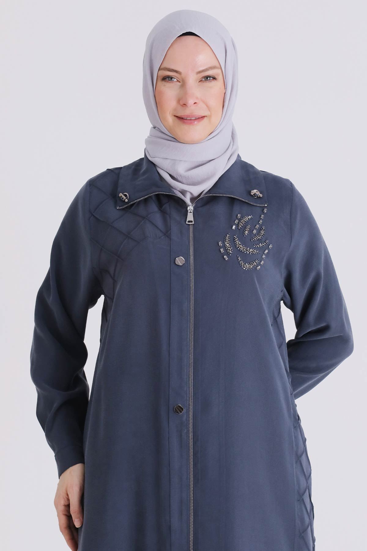 Büyük Beden Tesettür Kap 25146 Lacivert