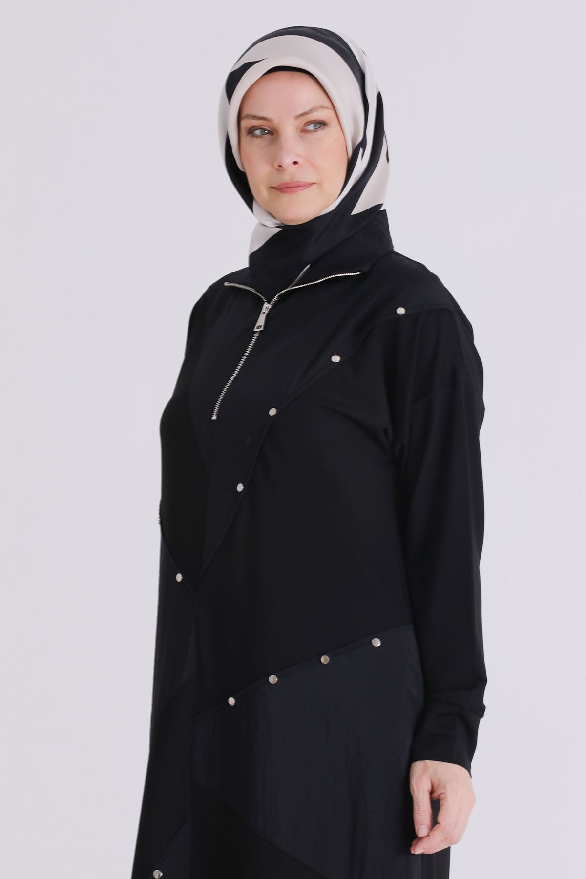 Büyük Beden Tesettür Tunik 20134 Siyah