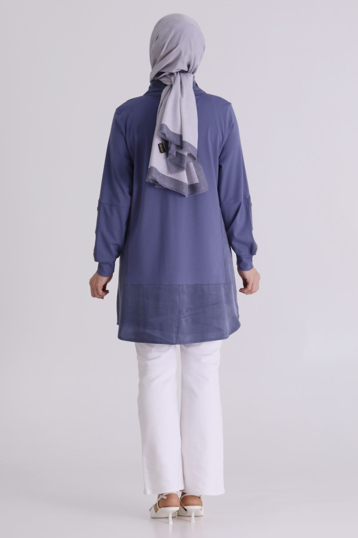 Büyük Beden Tesettür Tunik 20136 Morcivert