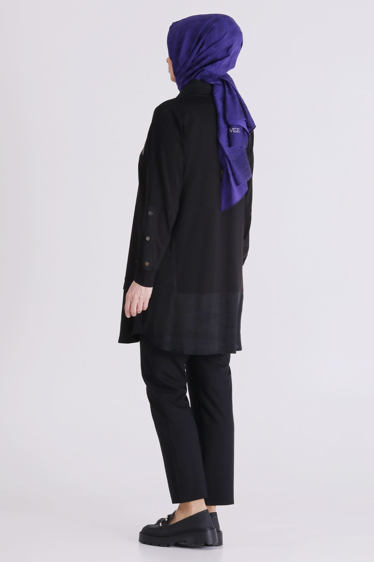 Büyük Beden Tesettür Tunik 20136 Siyah