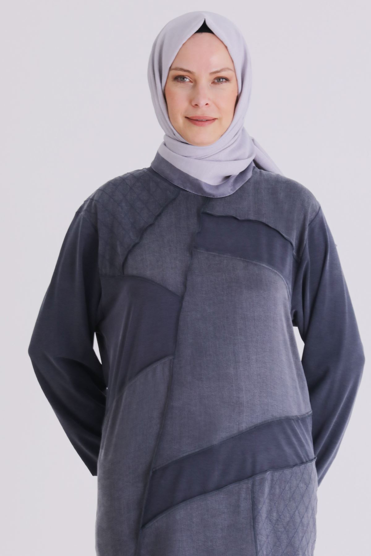 Büyük Beden Tesettür Tunik 20137 Lacivert