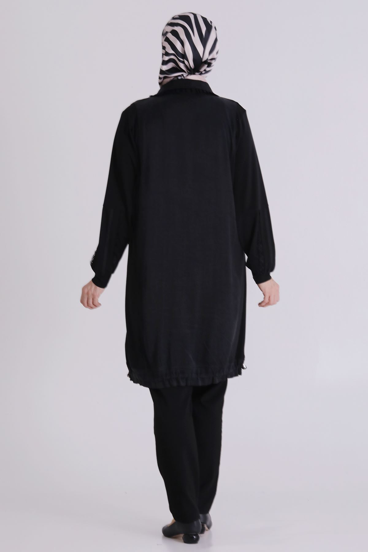 Büyük Beden Tesettür Tunik 20138 Siyah