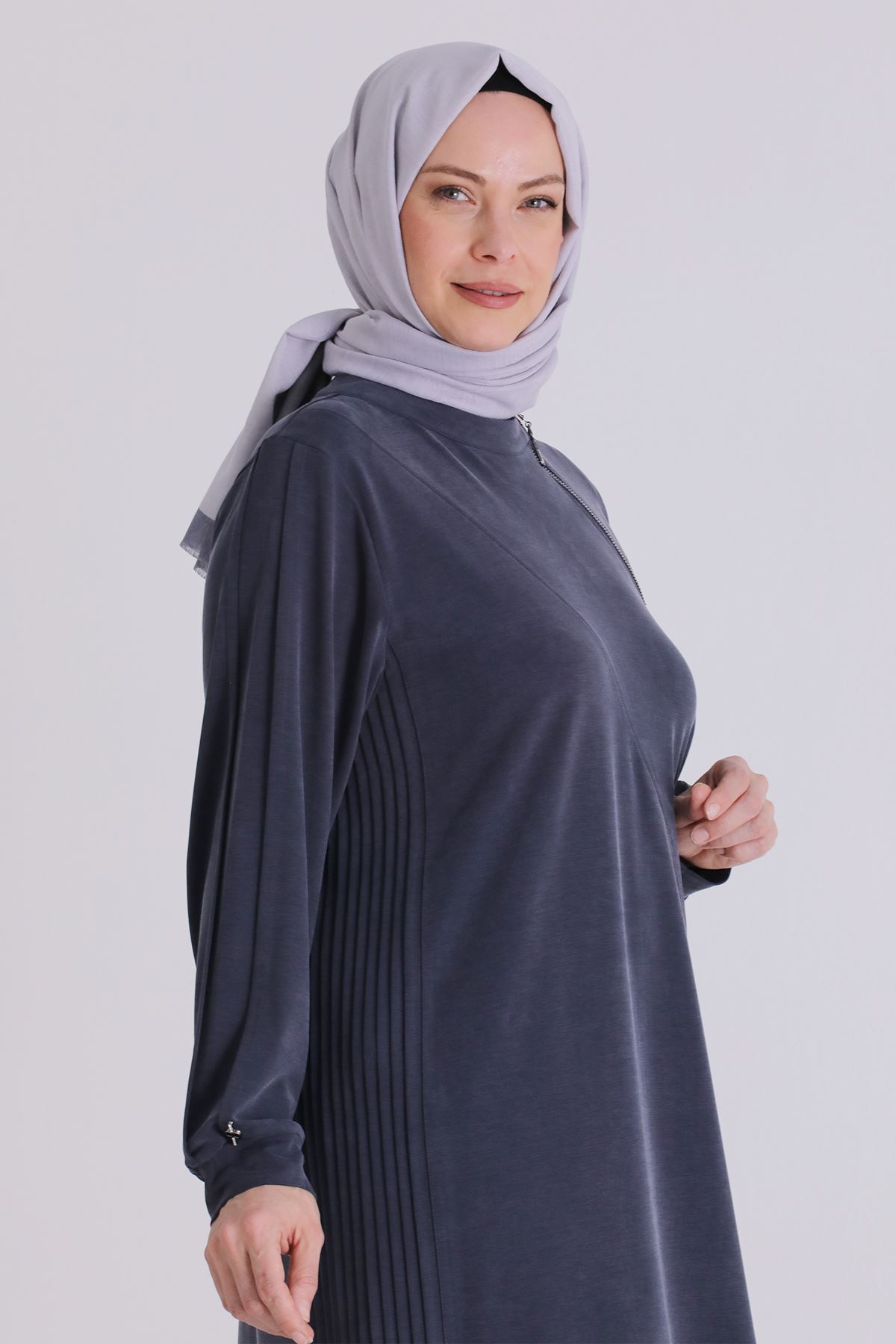 Büyük Beden Tesettür Tunik 20140 Lacivert