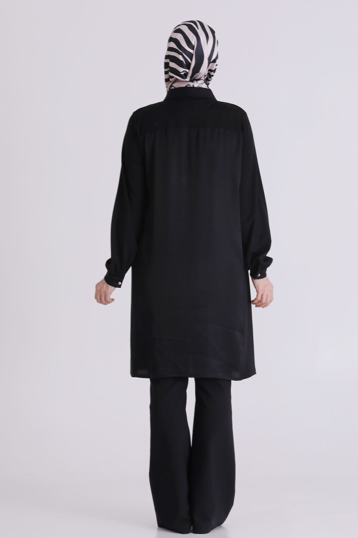 Büyük Beden Tesettür Tunik 23035 Siyah