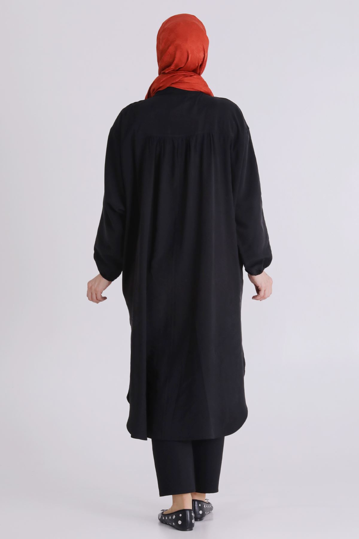 Büyük Beden Tesettür Tunik 2356 Siyah