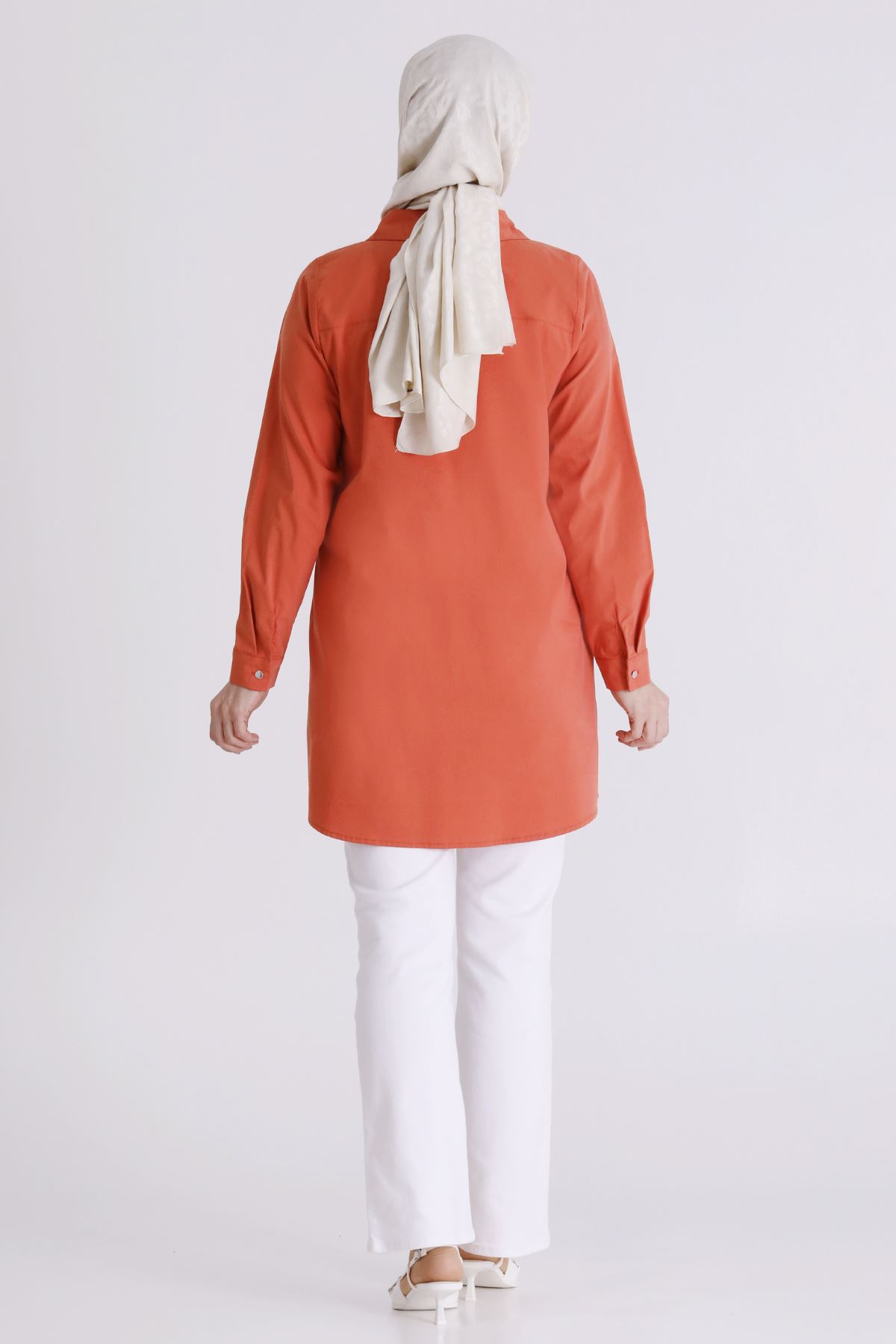 Büyük Beden Tesettür Tunik 2357 Şeftali