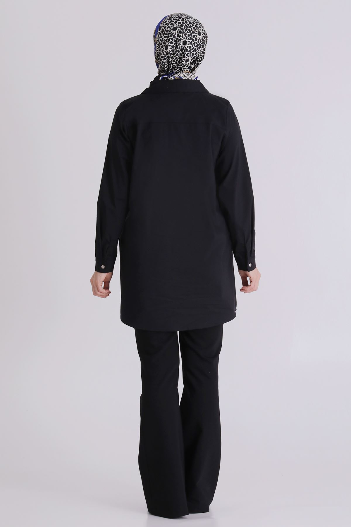 Büyük Beden Tesettür Tunik 2357 Siyah