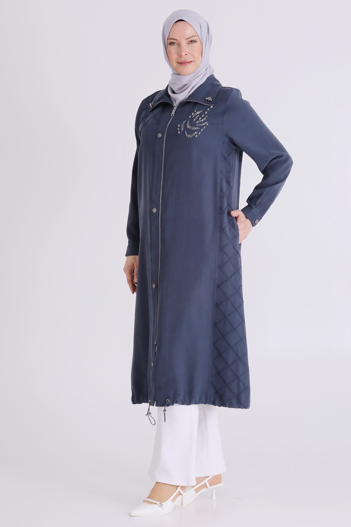 Büyük Beden Tesettür Kap 25146 Lacivert