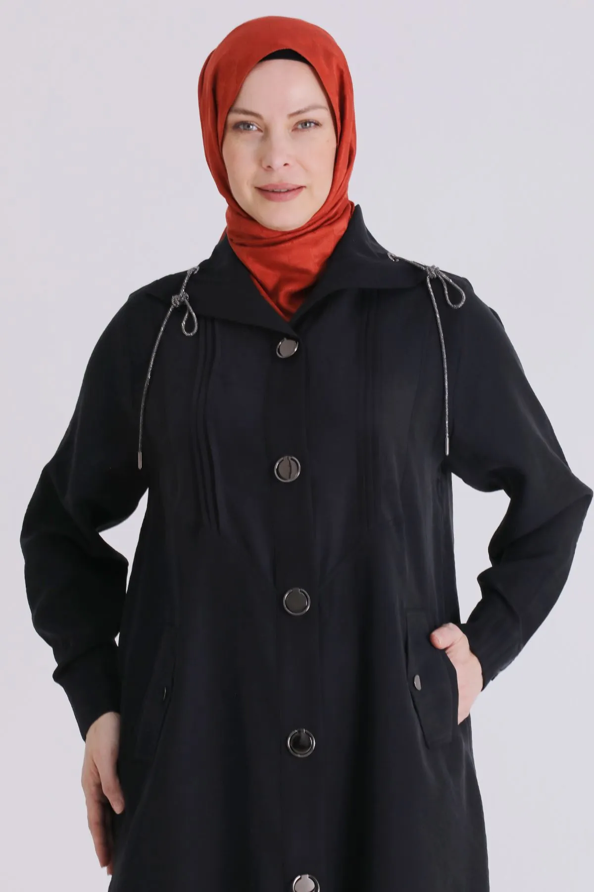 Büyük Beden Tesettür Kap 25144 Siyah