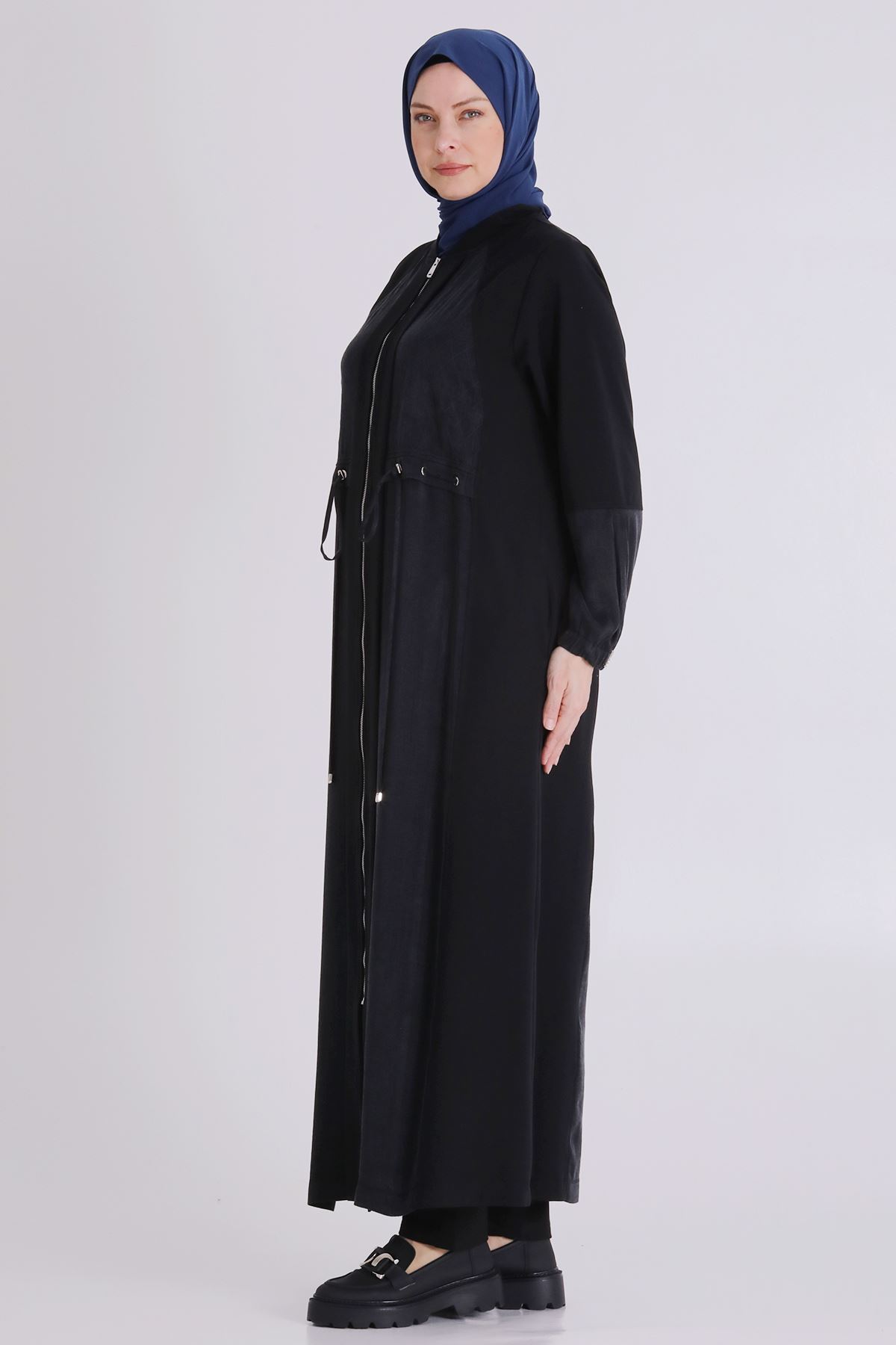 Büyük Beden Tesettür Ferace 28082 Siyah