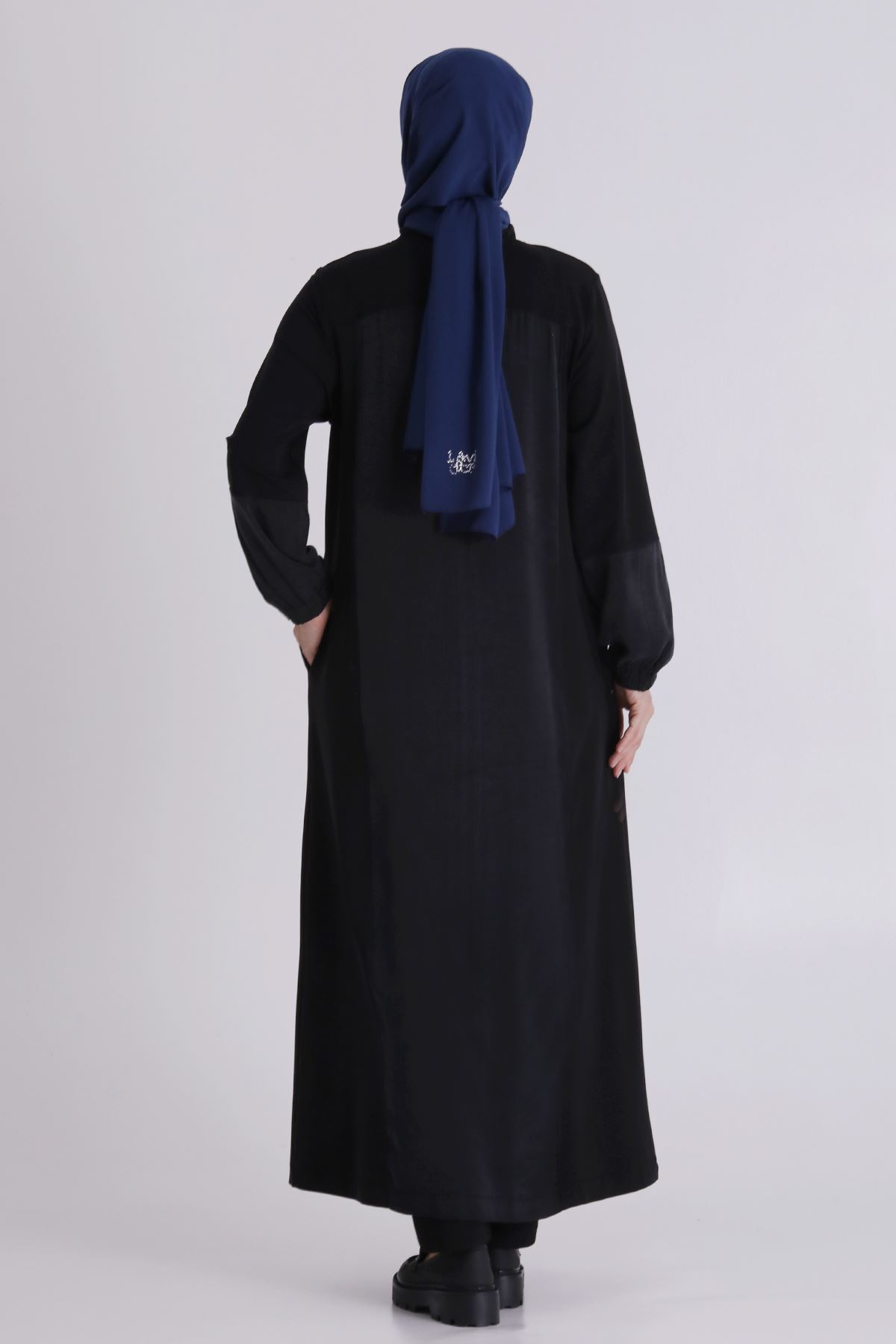 Büyük Beden Tesettür Ferace 28082 Siyah