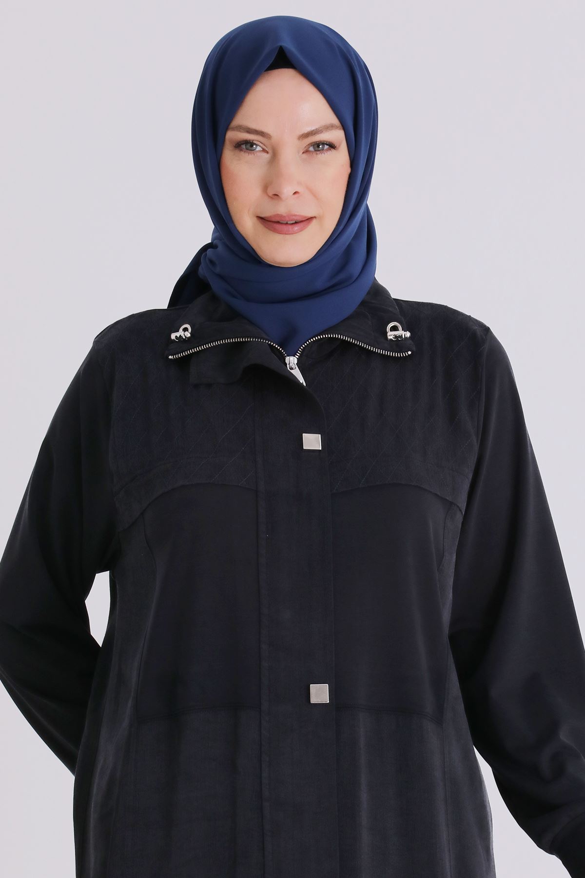 Büyük Beden Tesettür Pantolonlu Takım 35145 Siyah