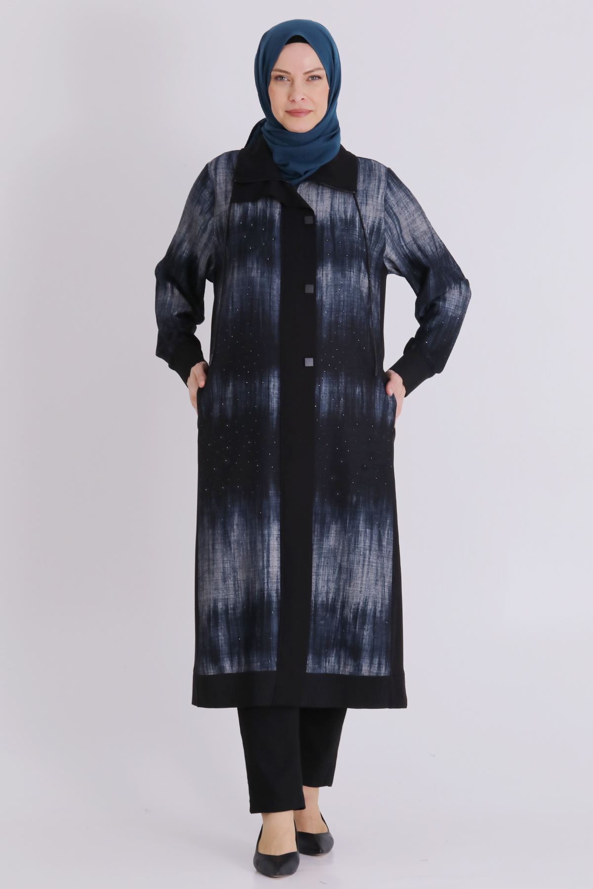 Büyük Beden Tesettür Kap 25147 Siyah