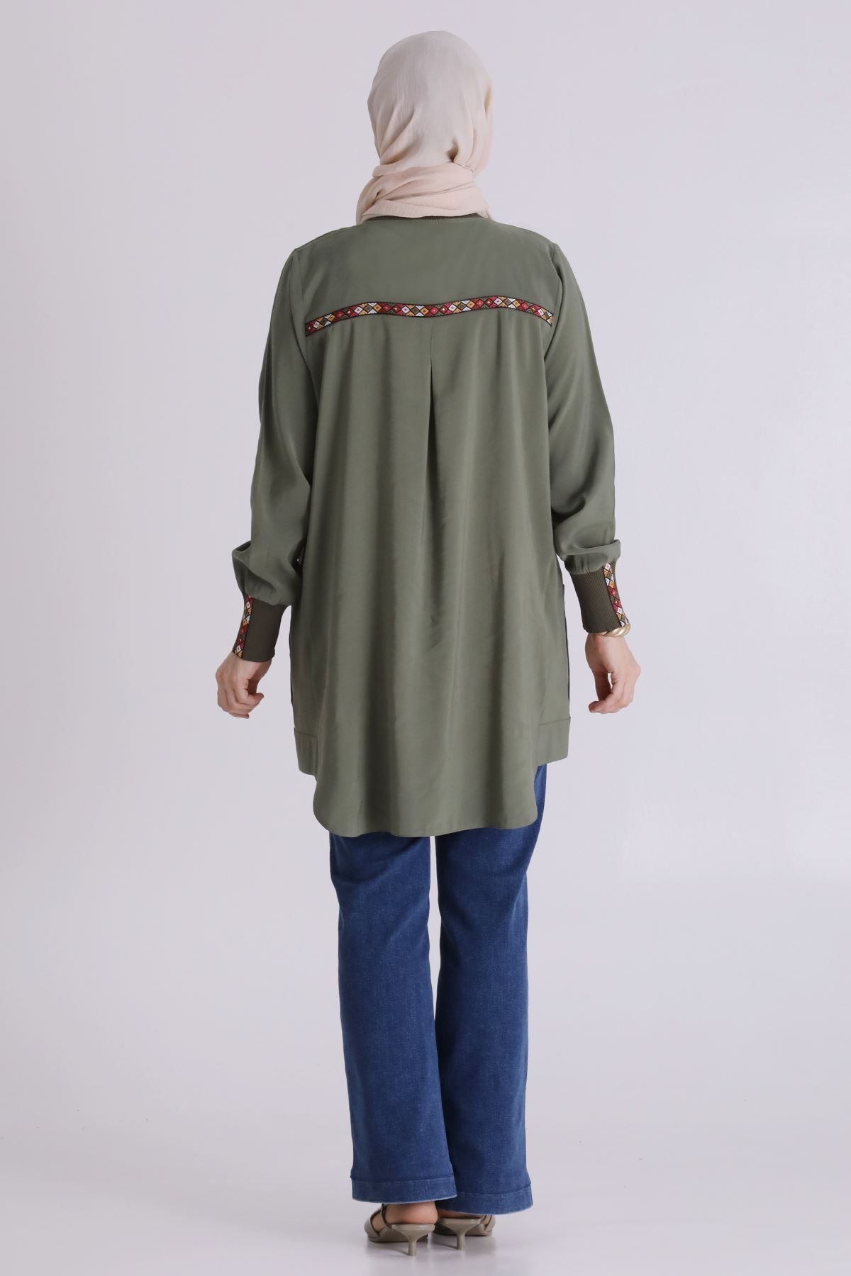 Büyük Beden Tesettür Kap 2554 Nane Yeşili