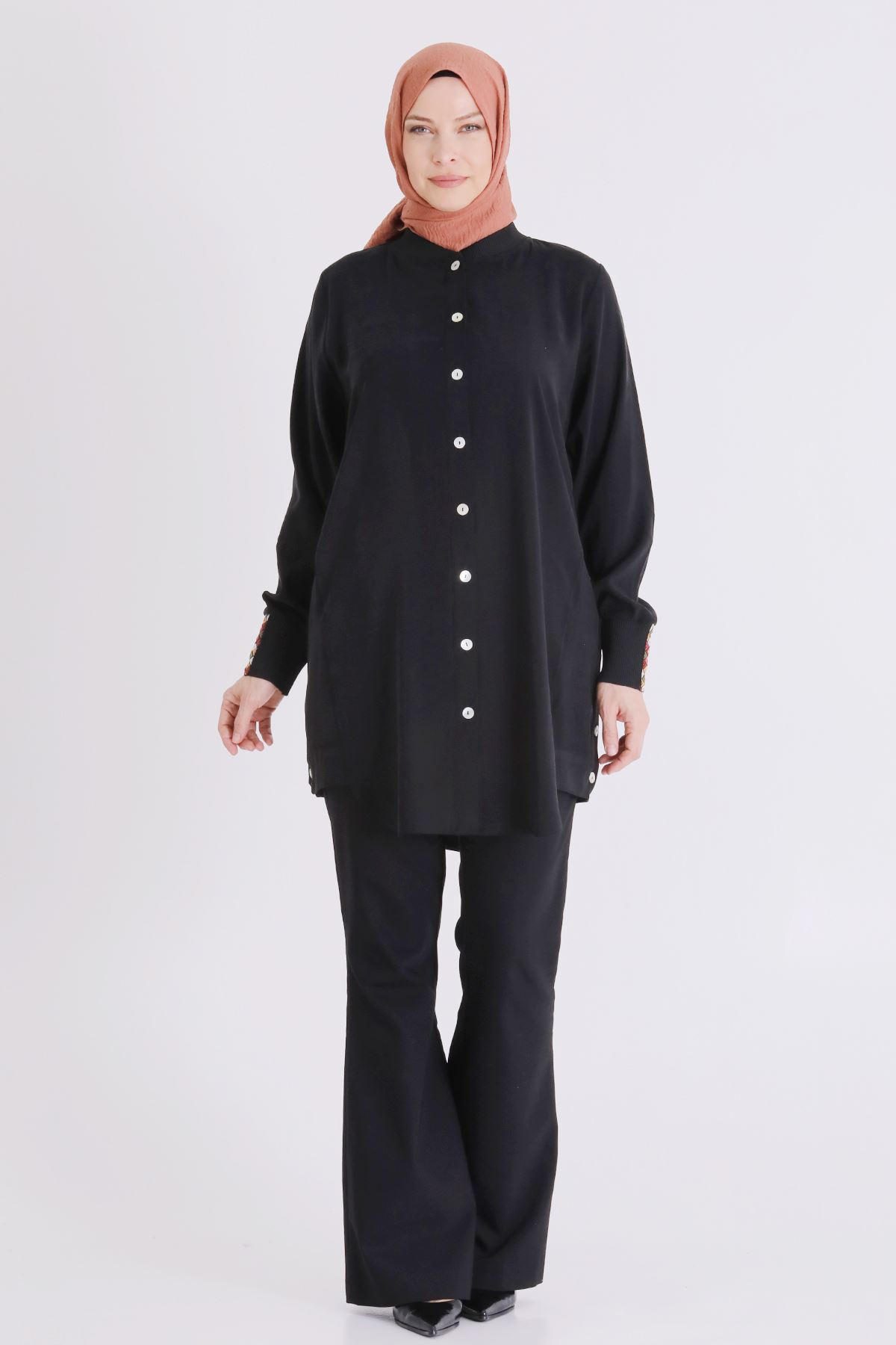 Büyük Beden Tesettür Kap 2554 Siyah