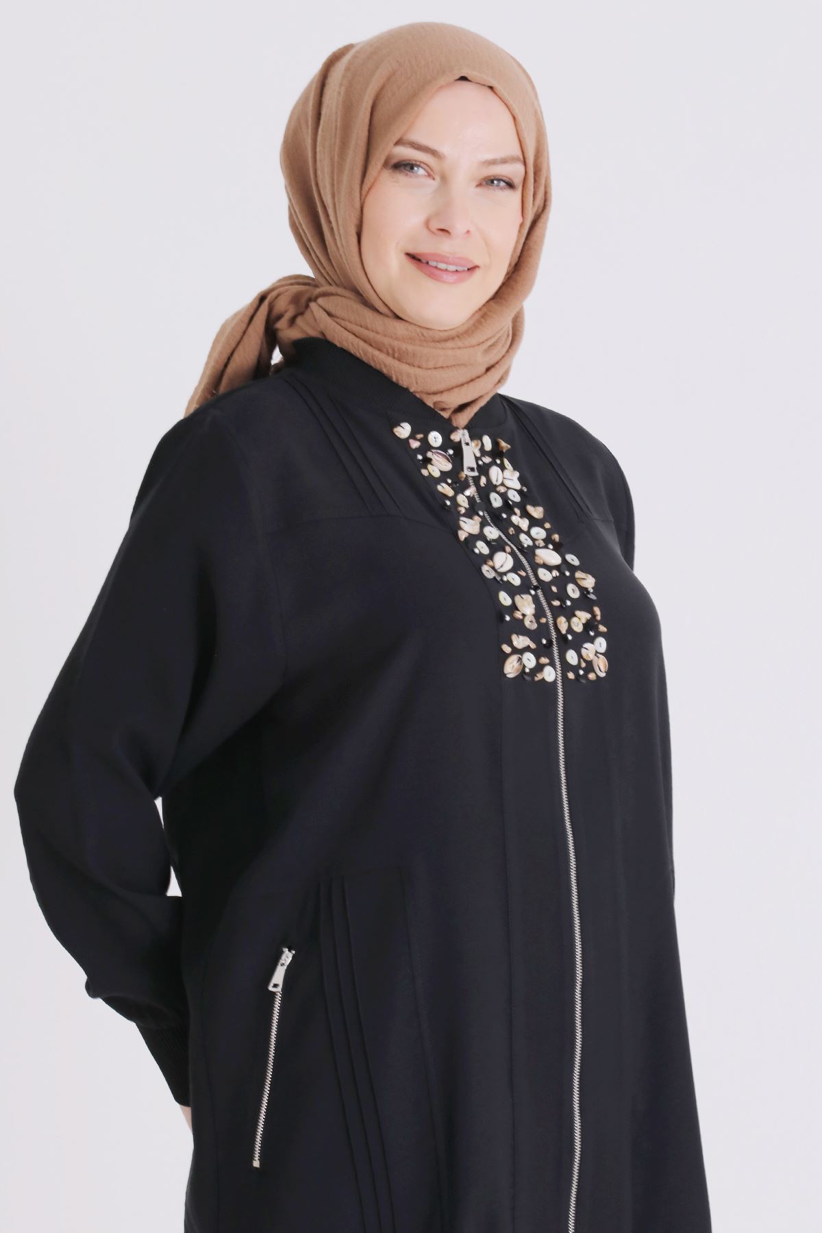Büyük Beden Tesettür Kap 25148 Siyah