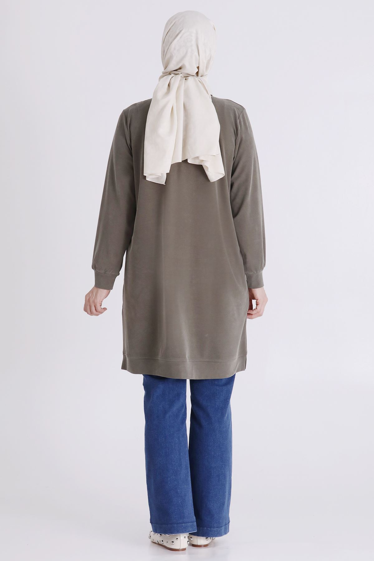 Büyük Beden Tesettür Tunik 20141 Haki