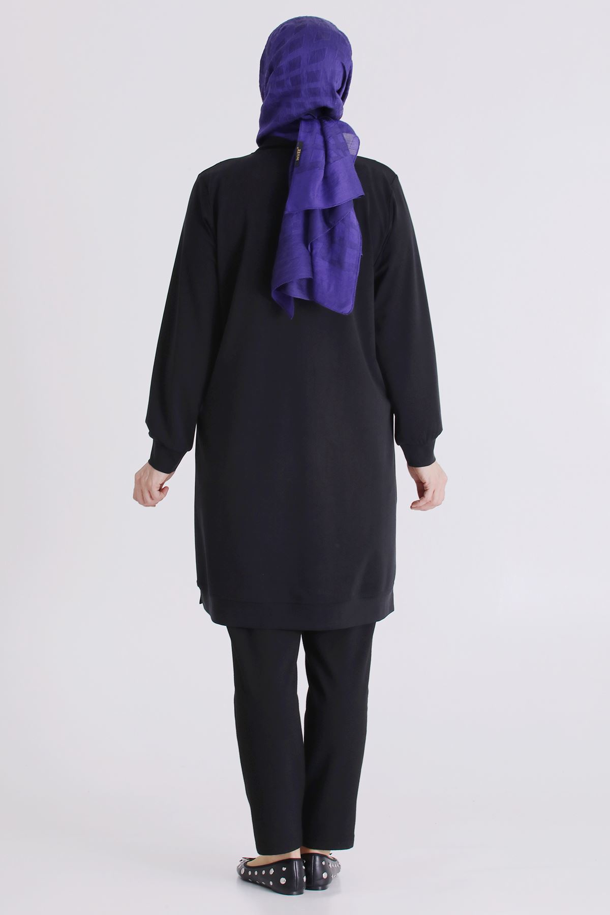 Büyük Beden Tesettür Tunik 20141 Siyah