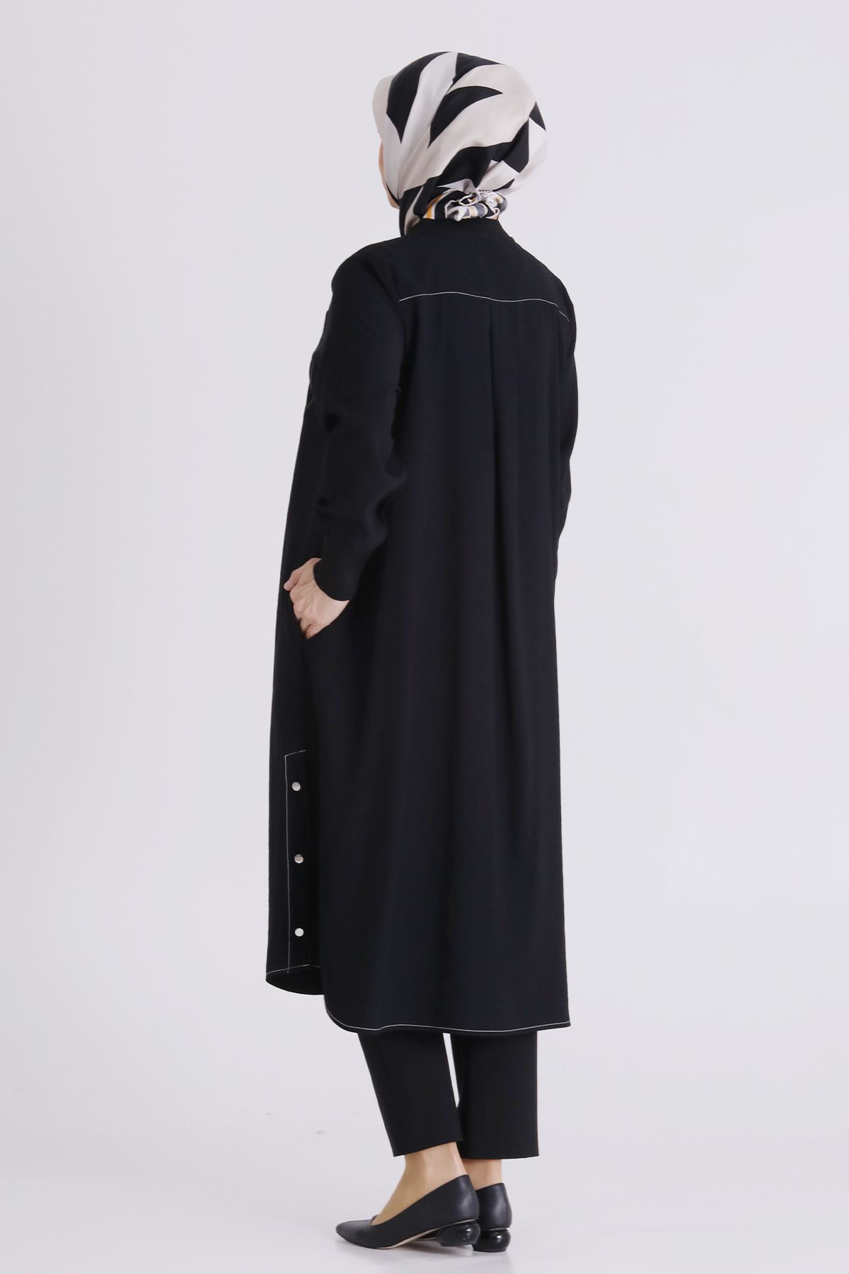 Büyük Beden Tesettür Kap 2553 Siyah