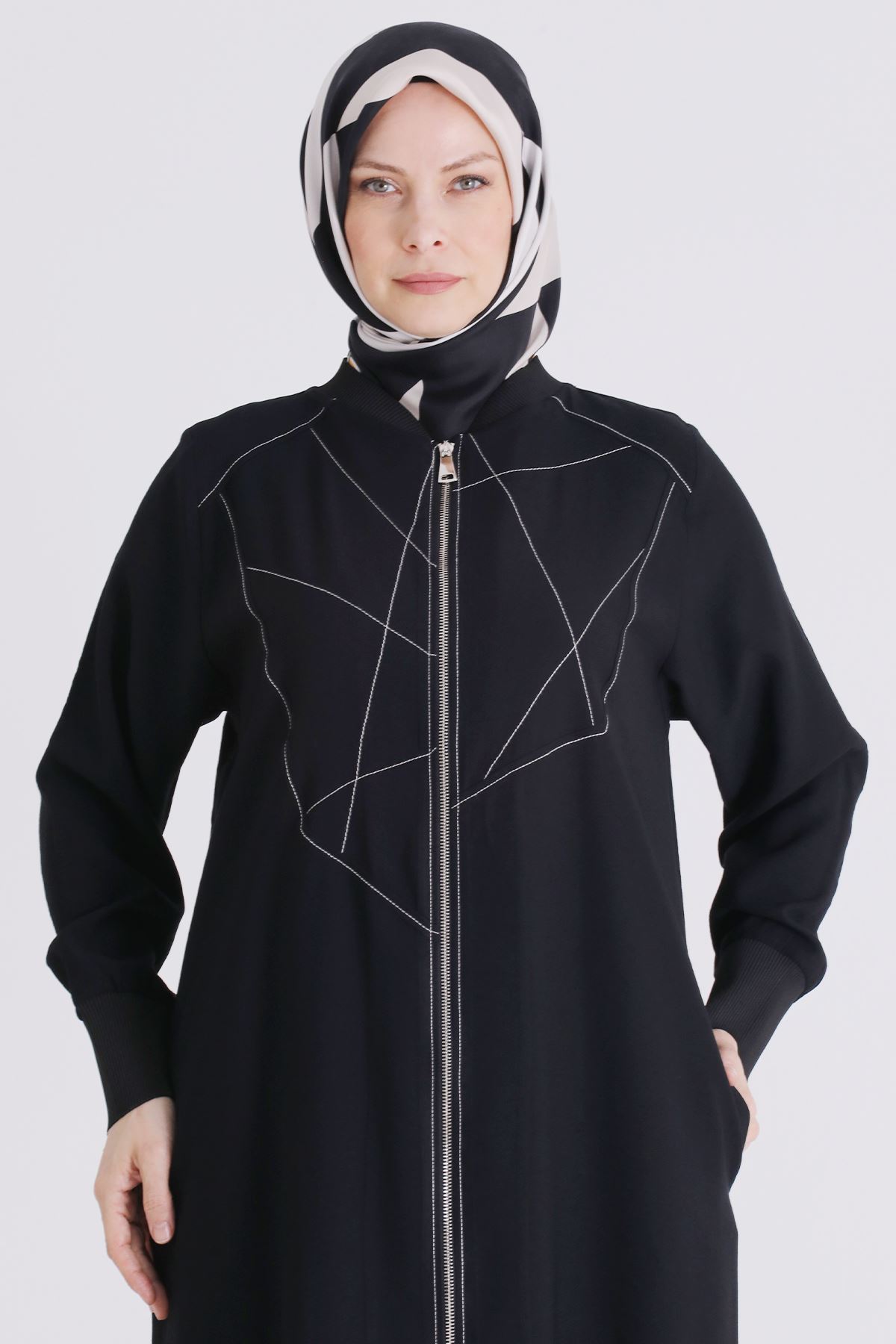 Büyük Beden Tesettür Kap 2553 Siyah