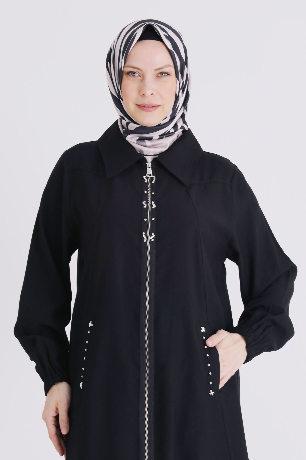 Büyük Beden Tesettür Kap 2555 Siyah