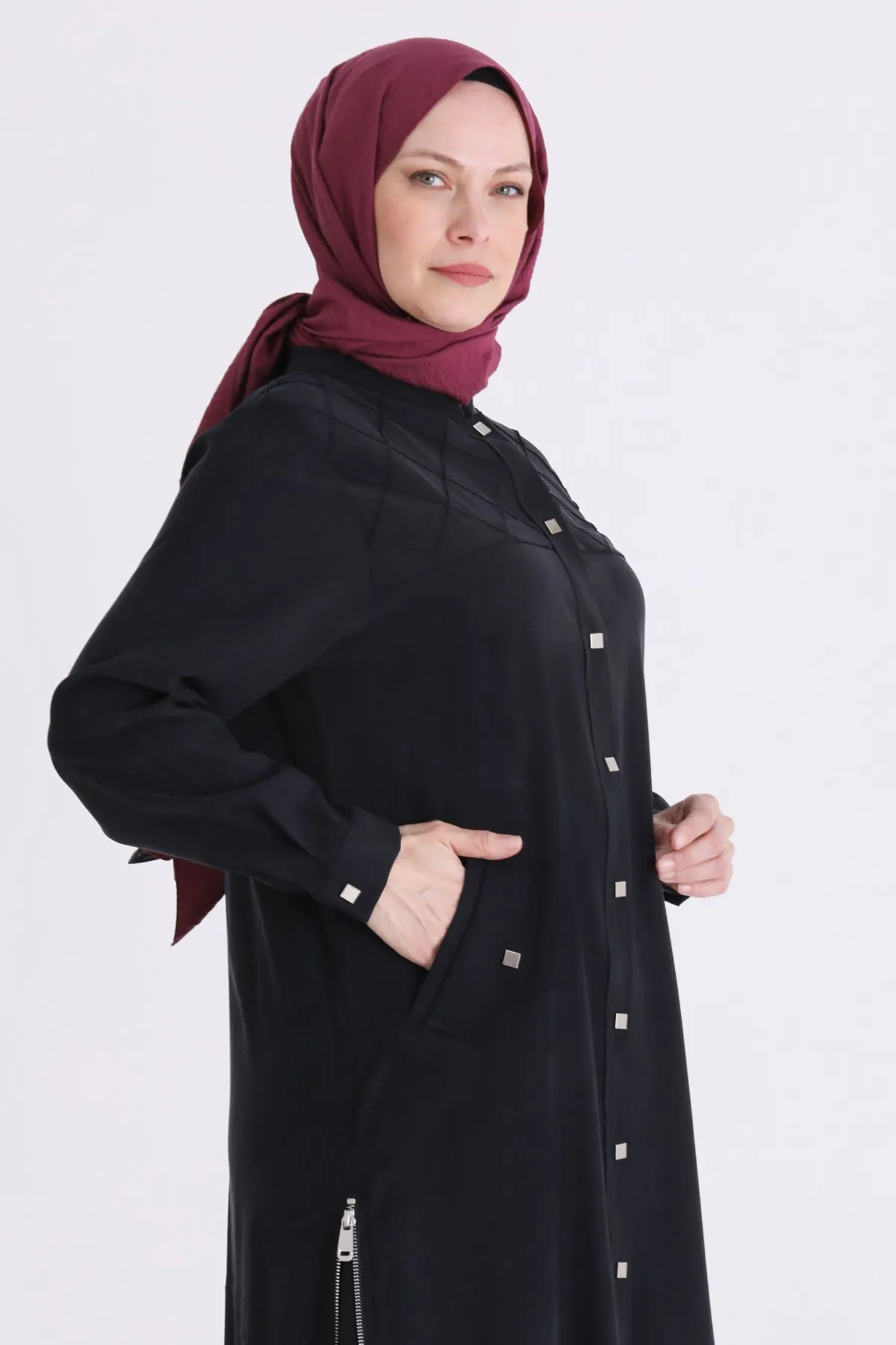 Büyük Beden Tesettür Kap 25153 Siyah