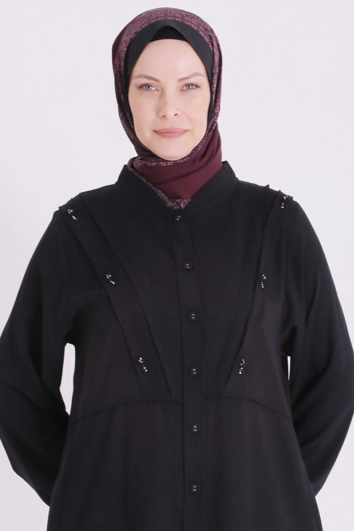 Büyük Beden Tesettür Pantolonlu Takım 3567 Siyah