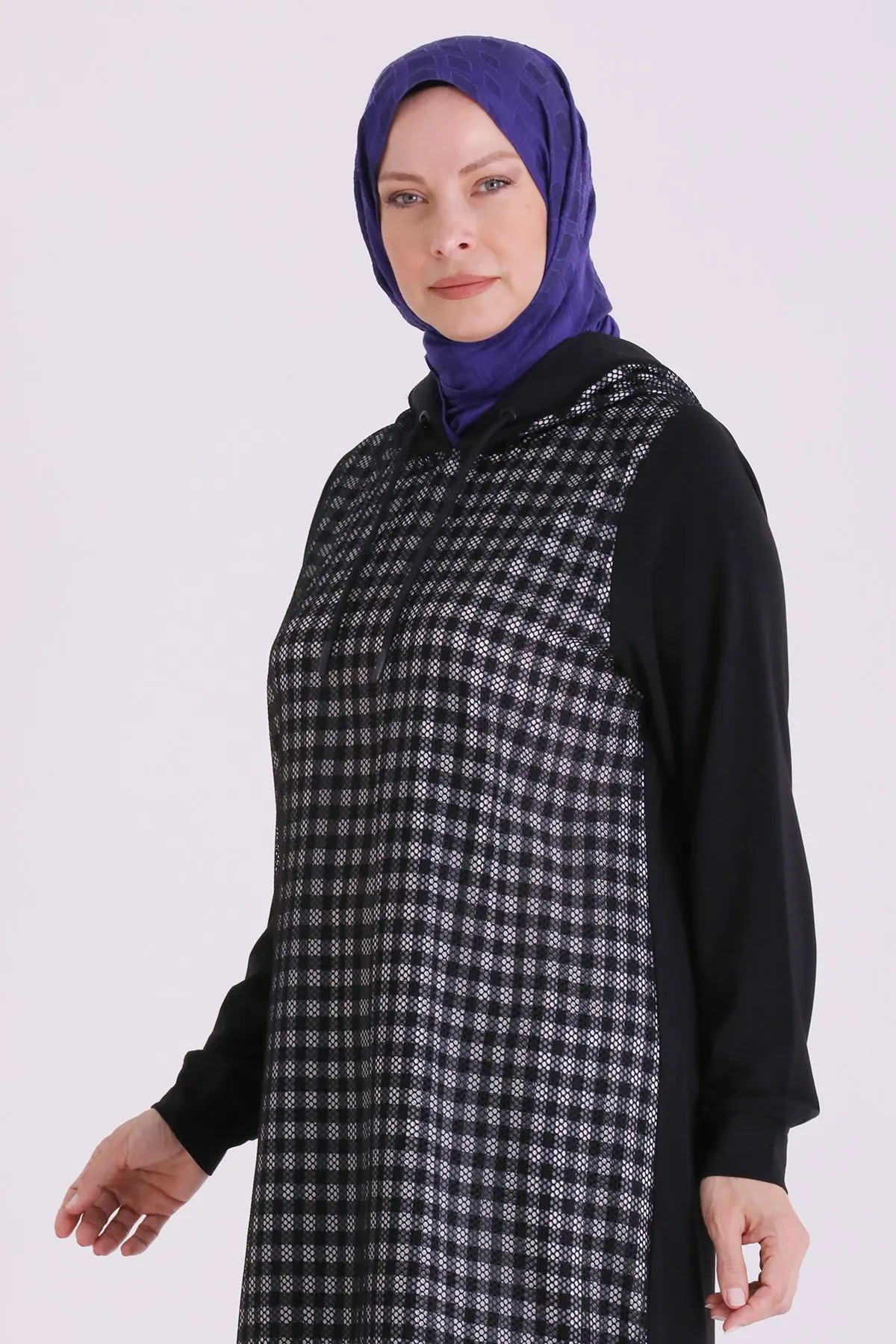 Büyük Beden Tesettür Pantolonlu Takım 3565 Siyah