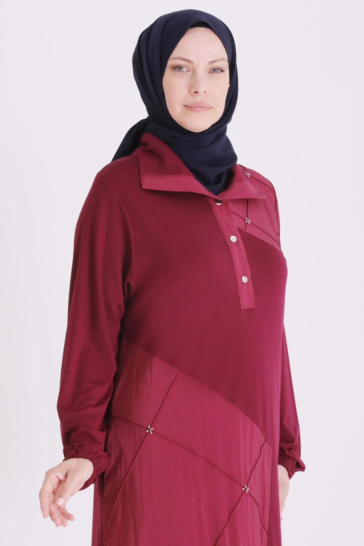 Büyük Beden Tesettür Tunik 2075 Bordo