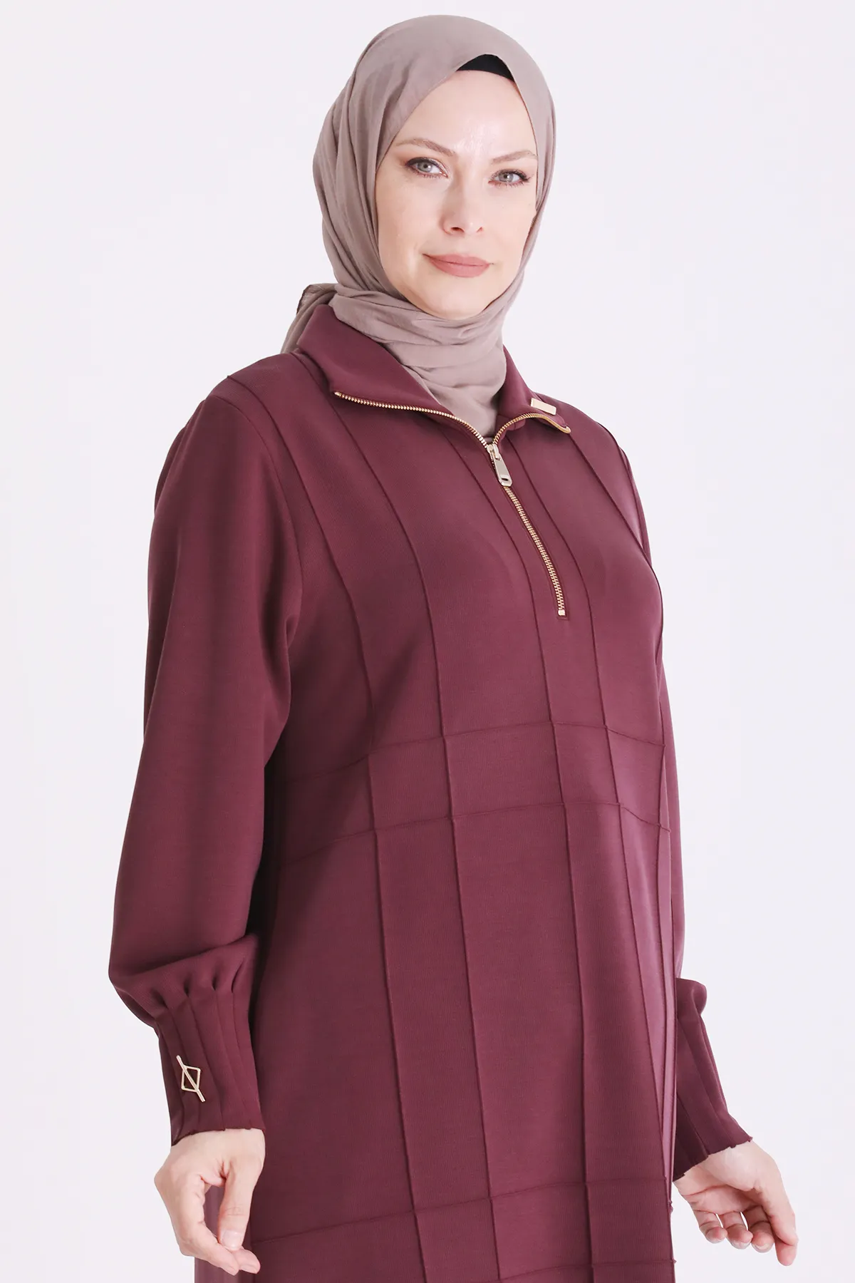 Büyük Beden Tesettür Tunik 20147 Bordo