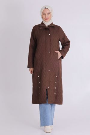 Büyük Beden Tesettür Kap 25135 Kakao