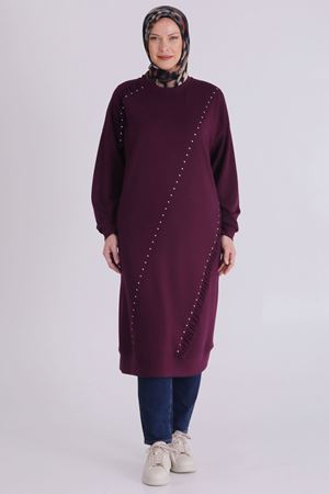 Büyük Beden Tesettür Tunik 2066 Vişne