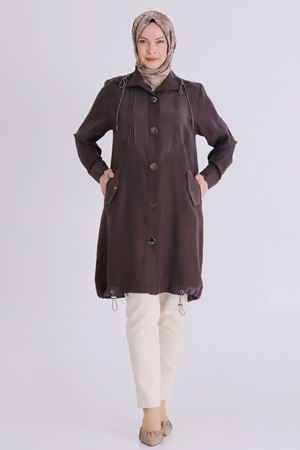 Büyük Beden Tesettür Kap 25144 Kakao