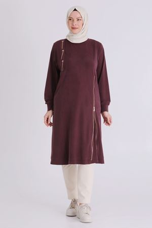 Büyük Beden Tesettür Tunik 20139 Vişne