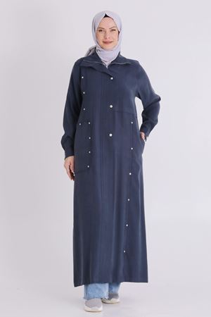 Büyük Beden Tesettür Ferace 28079 Lacivert