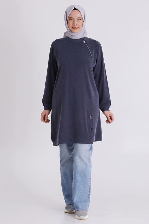 Büyük Beden Tesettür Tunik 20140 Lacivert
