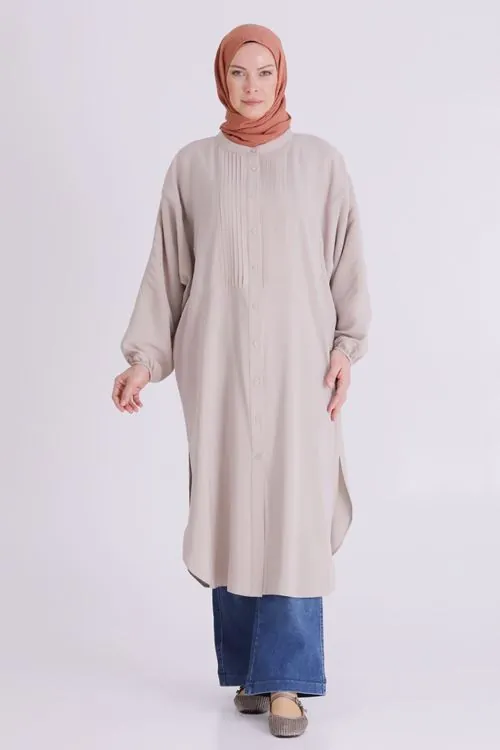 Büyük Beden Tesettür Tunik 2356 Taş