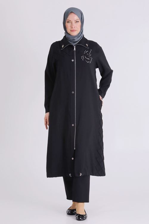Büyük Beden Tesettür Kap 25146 Siyah